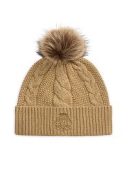 LAUREN RALPH LAUREN Czapka 454P23548001 Brązowy jasny. Brązowe czapki damskie Lauren Ralph Lauren, na zimę, bez wzorów, z poliesteru. Za 419.99 zł.