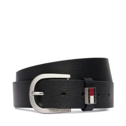 Pasek Tommy Jeans. Czarne paski męskie Tommy Jeans, z jeansu. Za 169.99 zł.