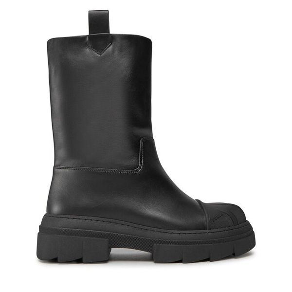 Botki Furla. Czarne botki damskie Furla, bez wzorów, bez obcasa, na płaskiej podeszwie, bez zapięcia. Za 1,419.00 zł.