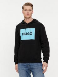 Hugo Bluza Duratschi223 50473168 Czarny Regular Fit. Czarne bluzy męskie Hugo, m, bez wzorów, z bawełny, bez ramiączek, bez kaptura. Za 459.99 zł.