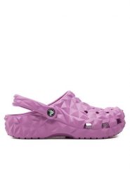 Crocs Klapki Classic Geometric Clog 209563 Różowy. Czerwone klapki damskie Crocs, bez wzorów, z tworzywa sztucznego, bez obcasa, bez zapięcia. Za 199.99 zł.