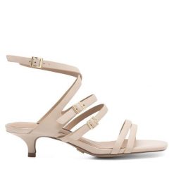 Sandały GINO ROSSI. Brązowe sandały damskie Gino Rossi, bez wzorów, bez obcasa, na słupku, bez zapięcia. Za 329.99 zł.