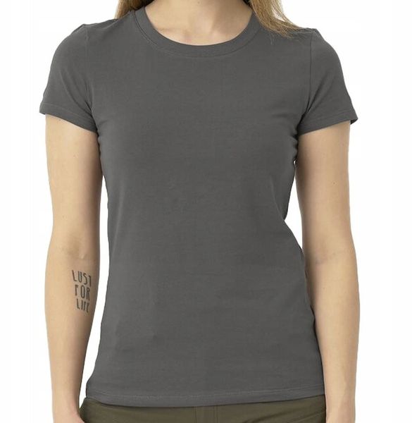 Women's T-shirt Slim Organic - Shadow Grey - L/Regular. Szare t-shirty damskie Helikon, l, bez wzorów, bez kołnierzyka, bez ramiączek. Za 151.28 zł.