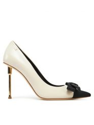 Elisabetta Franchi Szpilki SA-01L-51E2-V540 Écru. Szpilki damskie Elisabetta Franchi, bez wzorów, ze skóry, bez obcasa, na szpilce, bez zapięcia. Za 1,629.00 zł.