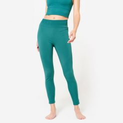 Legginsy do jogi damskie Kimjaly. Niebieskie legginsy damskie KIMJALY, bez wzorów, z dzianiny. W wyprzedaży za 99.99 zł.