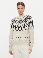 Silvian Heach Sweter CVA23130MA Beżowy Regular Fit. Brązowe swetry nierozpinane damskie Silvian Heach, xs, bez wzorów, z syntetyku, bez kołnierzyka, bez ramiączek. W wyprzedaży za 189.99 zł.
