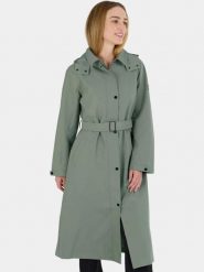 Płaszcz Damski Fundango Brighton. Brązowe płaszcze damskie FUNDANGO, m, bez wzorów, z materiału, eleganckie, bez kołnierzyka, bez kaptura. Za 499.00 zł.
