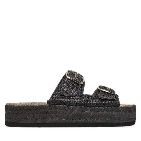 Klapki LOVE MOSCHINO. Szare klapki damskie Love Moschino, bez wzorów, bez obcasa, bez zapięcia. Za 413.99 zł.
