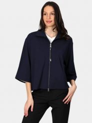Sweter Damski Luhta Humppila. Niebieskie swetry nierozpinane damskie Luhta, s, bez wzorów, z elastanu, bez kołnierzyka, bez ramiączek. Za 559.00 zł.