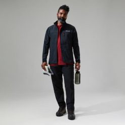 Kurtka softshell męska Berghaus Ghlas 2.0 Softshell JKT. Czarne kurtki męskie Berghaus, m, bez wzorów, z softshellu, bez kaptura, trekkingowe. Za 361.99 zł.