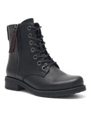 Clara Barson Botki CEO-WS2702-09 Czarny. Czarne botki damskie Clara Barson, bez wzorów, z materiału, bez obcasa, na płaskiej podeszwie, bez zapięcia. Za 149.99 zł.