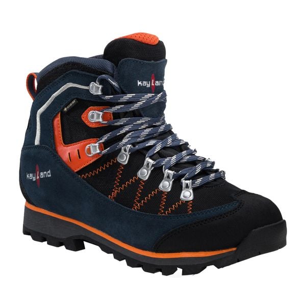 Buty trekkingowe męskie Kayland Plume Micro GTX. Niebieskie buty zimowe męskie Kayland, bez wzorów, bez obcasa, bez zapięcia. W wyprzedaży za 573.50 zł.