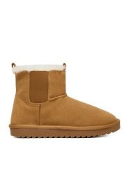 DeeZee Śniegowce DZ-77 CAMEL Brązowy. Brązowe śniegowce damskie DeeZee, z materiału, bez zapięcia. Za 229.99 zł.