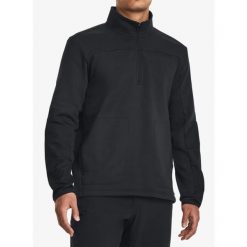 Bluza męska z zamkiem 1/2 Under Armour Tac Rival Job Fleece. Czarne bluzy męskie Under Armour, m, bez wzorów, sportowe, bez ramiączek, bez kaptura. Za 214.99 zł.