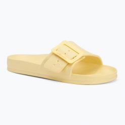 Klapki damskie Ellesse Eloise. Żółte klapki damskie Ellesse, na lato, bez wzorów, z materiału, sportowe, bez obcasa, bez zapięcia. Za 52.99 zł.
