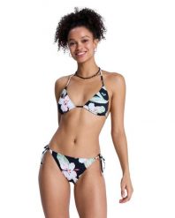 Dla Kobiety PRINTED ESSENTIALS TIKI TRI Czarny. Czarne stroje kąpielowe damskie Roxy, m, bez wzorów, z elastanu. Za 259.99 zł.