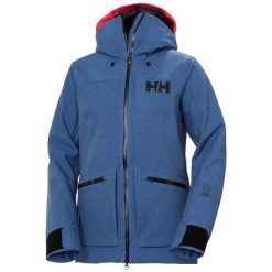 Damska kurtka narciarska Helly Hansen Powderqueen 3.0. Niebieskie kurtki sportowe damskie Helly Hansen, na zimę, bez wzorów, bez ramiączek, bez kaptura, narciarskie. W wyprzedaży za 1,669.50 zł.