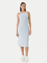 Calvin Klein Jeans Sukienka codzienna LV044F208G Niebieski Slim Fit. Niebieskie sukienki damskie Calvin Klein Jeans, na co dzień, s, bez wzorów, z jeansu, bez kołnierzyka, bez ramiączek, proste. Za 409.99 zł.