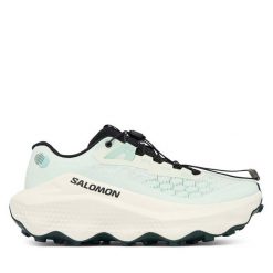 Buty do biegania Salomon. Zielone obuwie sportowe damskie Salomon, bez wzorów, bez zapięcia, do biegania. Za 649.99 zł.