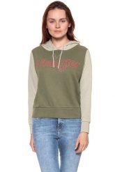 BLUZA WRANGLER DAMSKA KABEL HOODIE DUSTY OLIVE W6078HQ45 112130447. Zielone bluzy damskie Wrangler, s, bez wzorów, bez ramiączek, z kapturem. W wyprzedaży za 69.99 zł.