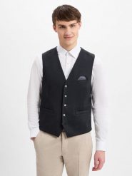 Finshley & Harding kamizelka garniturowa Mężczyźni Modern Fit szary, 44. Szare garnitury męskie Finshley & Harding, m, bez wzorów, eleganckie. Za 159.95 zł.