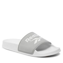 Klapki Reebok. Szare klapki damskie Reebok, bez wzorów, sportowe, bez obcasa, bez zapięcia. Za 99.99 zł.