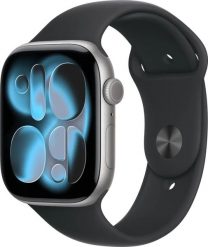 Smartwatch Apple Smartwatch Apple Watch Series 11 46 mm GPS S/M Gwiezdna szarość / Czarny. Czarne zegarki smartwatch Apple, bez wzorów. Za 1,799.41 zł.