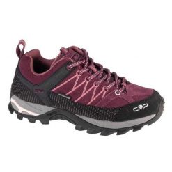 Damskie Buty Turystyczne Rigel Suede Low Cut. Czarne obuwie trekkingowe damskie CMP, z materiału, bez zapięcia. Za 618.99 zł.