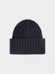 4F Czapka zimowa damska - czarna M. Czarne czapki damskie 4F, na zimę, bez wzorów, z elastanu, klasyczne. W wyprzedaży za 39.99 zł.