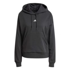 Bluza damska z kapturem adidas Essentials. Czarne bluzy damskie Adidas, l, bez wzorów, z bawełny, klasyczne, bez ramiączek, z kapturem. Za 237.00 zł.