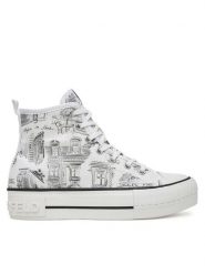 KARL LAGERFELD Trampki KL60455 Biały. Białe trampki i tenisówki damskie KARL LAGERFELD, bez wzorów, z materiału, bez zapięcia. Za 339.99 zł.