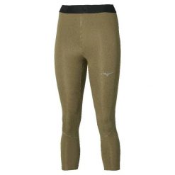 Damskie legginsy 3/4 Mizuno Core Impulse. Zielone legginsy damskie Mizuno, bez wzorów, z materiału. Za 213.00 zł.