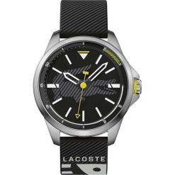 Zegarek kwarcowy "Capbreton" w kolorze czarno-srebrnym. Czarne, analogowe zegarki męskie Tommy Hilfiger & Lacoste, bez wzorów, srebrne. W wyprzedaży za 603.95 zł.