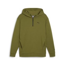 Półzapina RAD/CAL PUMA Zielony Oliwkowy. Zielone bluzy sportowe męskie Puma, bez wzorów, z bawełny, bez kaptura, na jogę i pilates. Za 249.55 zł.