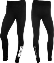Legginsy damskie Puma Power Logo. Czarne legginsy damskie Puma, bez wzorów, z bawełny. Za 106.99 zł.