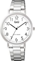 Zegarek QQ Zegarek męski QQ C34A-001P srebrny. Szare zegarki męskie Q&Q, bez wzorów, srebrne. Za 159.00 zł.