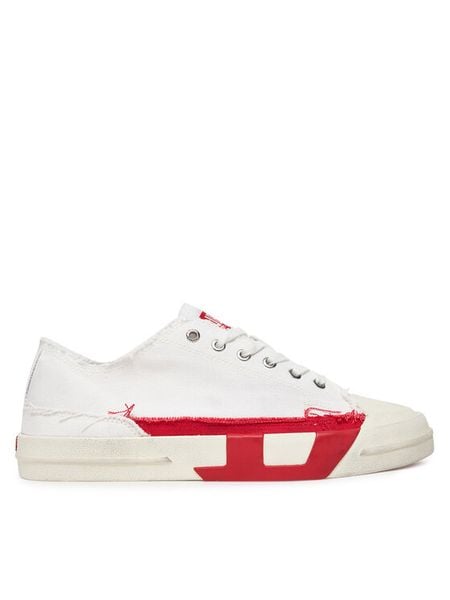 Diesel Trampki S-D-Verse Low Y03504P8114 HA690 Biały. Białe trampki męskie Diesel, bez wzorów, z materiału, bez zapięcia. Za 569.99 zł.