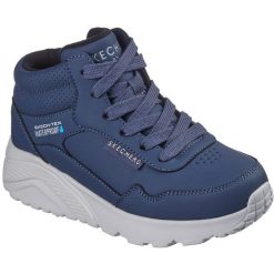 Buty sportowe męskie Skechers Uno Lite Aqua Ave. Niebieskie buty sportowe męskie Skechers, bez wzorów, ze skóry ekologicznej, bez zapięcia. Za 390.00 zł.