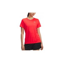 Koszulka T-Shirt Damski Under Armour Treningowy Szybkoschnący Lekki. Czerwone bluzki damskie Under Armour, bez wzorów, sportowe, bez kołnierzyka, bez ramiączek. W wyprzedaży za 81.75 zł.