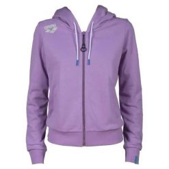 Damska bluza z kapturem full zip Arena. Fioletowe bluzy damskie ARENA, l, bez wzorów, z materiału, sportowe, bez ramiączek, z kapturem. Za 295.50 zł.