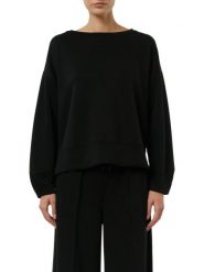 Comma Bluza Kobiety Sztuczne włókno czarny, 38. Czarne bluzy damskie comma, bez wzorów, z tkaniny, bez ramiączek, bez kaptura. Za 299.95 zł.