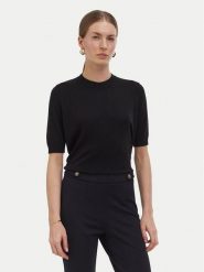 Liu Jo Bluzka WF6419 MA16R Czarny Regular Fit. Czarne bluzki damskie Liu Jo, m, bez wzorów, z wiskozy, bez kołnierzyka, bez ramiączek. Za 389.99 zł.