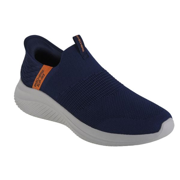 Buty sportowe Sneakersy męskie, Skechers Ultra Flex 3.0 Viewpoint Slip-ins. Niebieskie buty sportowe męskie Skechers, bez wzorów, bez zapięcia. Za 339.99 zł.