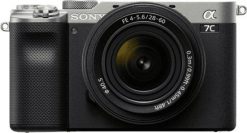 Aparat cyfrowy Sony ILCE-7CL Sony Alpha A7C Full-frame Mirrorless Interchangeable Lens Camera with Sony FE 28-60mm F4-5.6 Zoom Lens, Silver. Aparaty kompaktowe SONY. Za 11,260.69 zł.