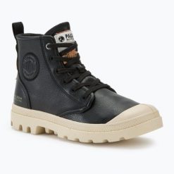 Buty Palladium Pampa Hi Re-Vegan LTH black. Czarne obuwie trekkingowe damskie Palladium, bez zapięcia. Za 539.99 zł.