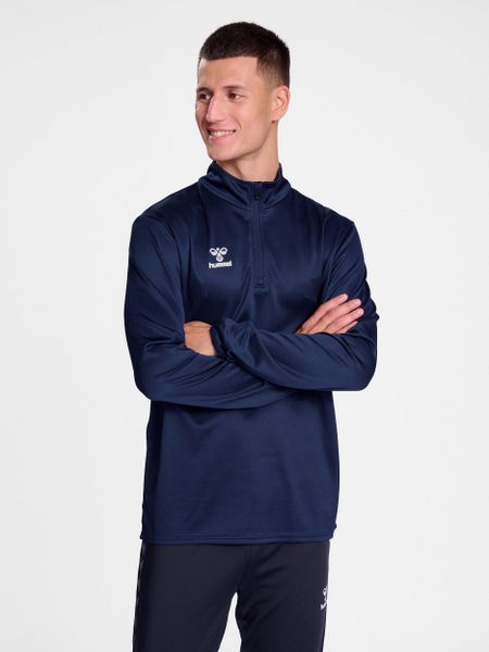 Bluza dresowa 1/2 zip Hummel Essential. Czerwone bluzy damskie Hummel, xl, bez wzorów, z dresówki, klasyczne, bez ramiączek, bez kaptura. Za 161.20 zł.