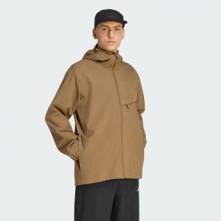 Dwuwarstwowa Kurtka Przeciwdeszczowa Terrex Multi Climaproof. Brązowe kurtki męskie Adidas, m, bez wzorów, casualowe, bez kaptura. Za 529.00 zł.