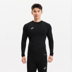 Podkoszulek termiczny piłkarski z długim rękawem Kipsta Keepcomfort 100. Czarne bielizna sportowa damska KIPSTA, xl, bez wzorów, z elastanu. Za 49.99 zł.