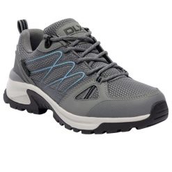 Buty Sportowe Damskie Zindzi II DLX. Szare obuwie trekkingowe damskie Trespass, z materiału, bez zapięcia. Za 367.99 zł.