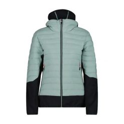 Damska kurtka puchowa CMP Unlimitech. Niebieskie kurtki sportowe damskie CMP, xs, bez wzorów, z materiału, bez ramiączek, bez kaptura, outdoorowe, primaloft. Za 617.20 zł.